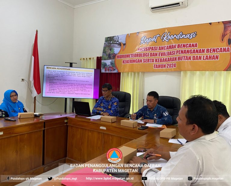 RAPAT KOORDINASI ANTISIPASI ANCAMAN BENCANA HIDROMETEOROLOGI DAN EVALUASI PENANGANAN BENCANA KEKERINGAN SERTA KEBAKARAN HUTAN DAN LAHAN