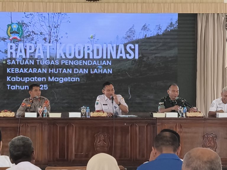 Pemerintah Kabupaten Magetan mengadakan Rakor Pengendalian Kebakaran Hutan dan Lahan dalam Rangka Menghadapi Musim Kemarau 2025