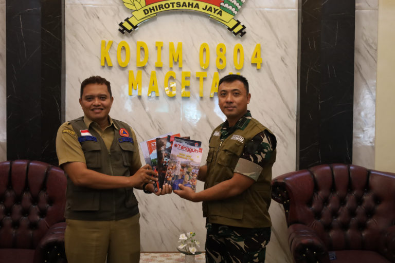 Silaturahmi dan Penguatan Sinergitas Penanggulangan Bencana BPBD Kabupaten Magetan dengan Kodim 0804 Magetan