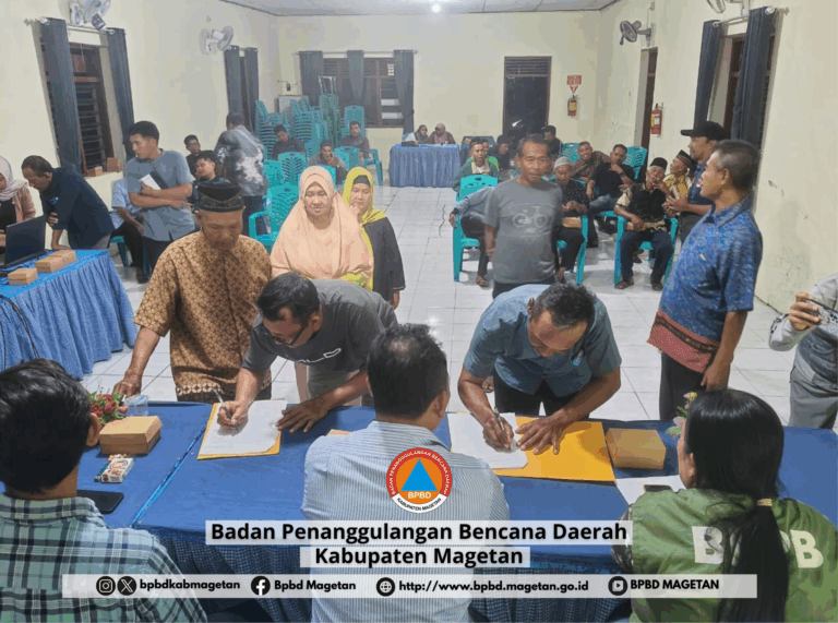 BPBD Kabupaten Magetan Gelar Sosialisasi Rekonstruksi Jembatan Desa Jajar dan Desa Ngelang